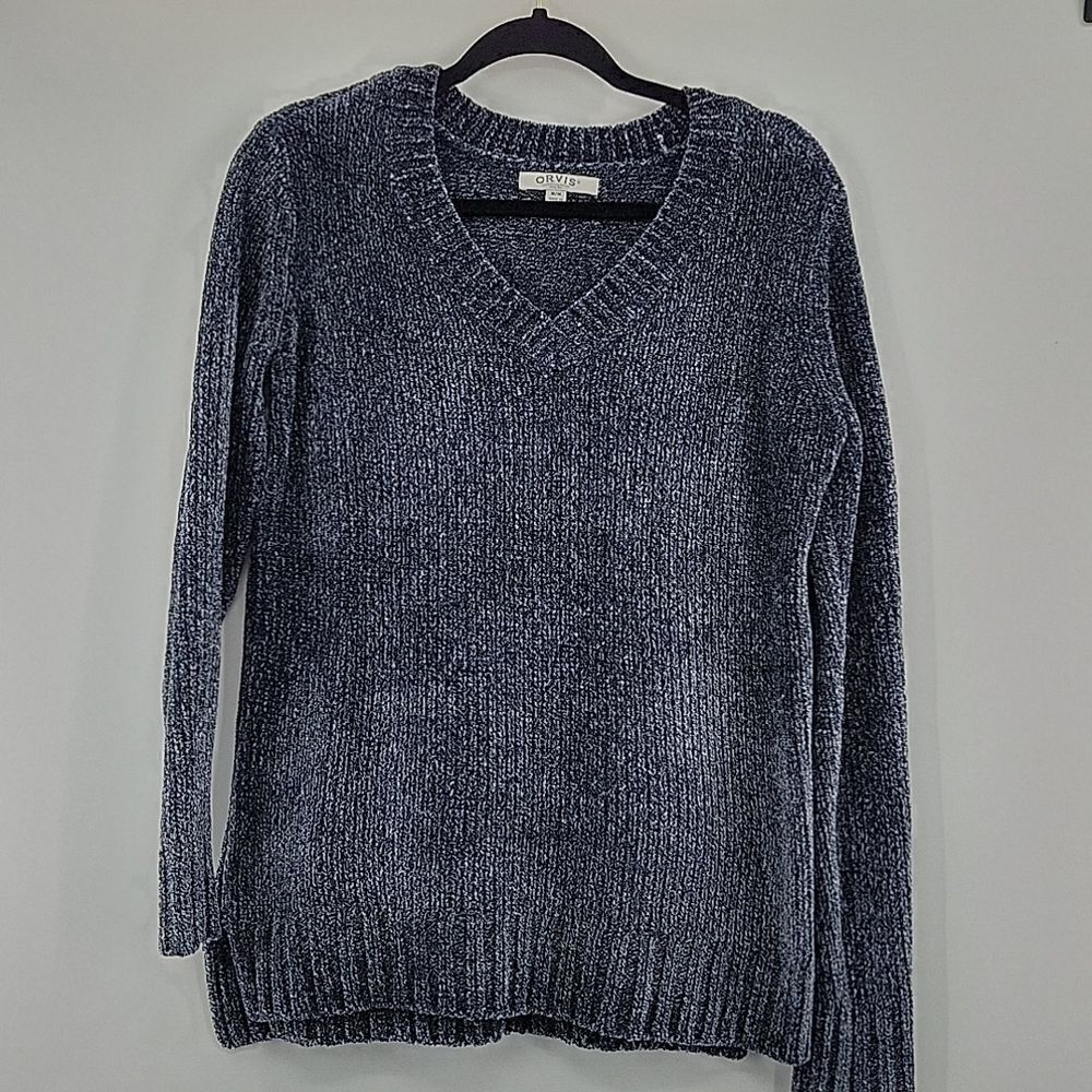 For$20 Orvis soft Blue white Soft Sweater size M